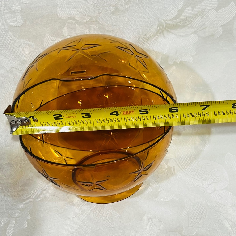 NEW (NIP) Tupperware Amber Star-Patterned Ornament Candy Dish w/ Hinged Cover - Picture 6 of 14